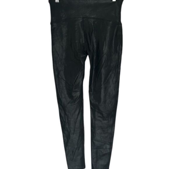 SPANX SPANXshape™ Black Faux Leather Stretch Leggings Size XL Petite MSRP 98.00 - Picture 7 of 14